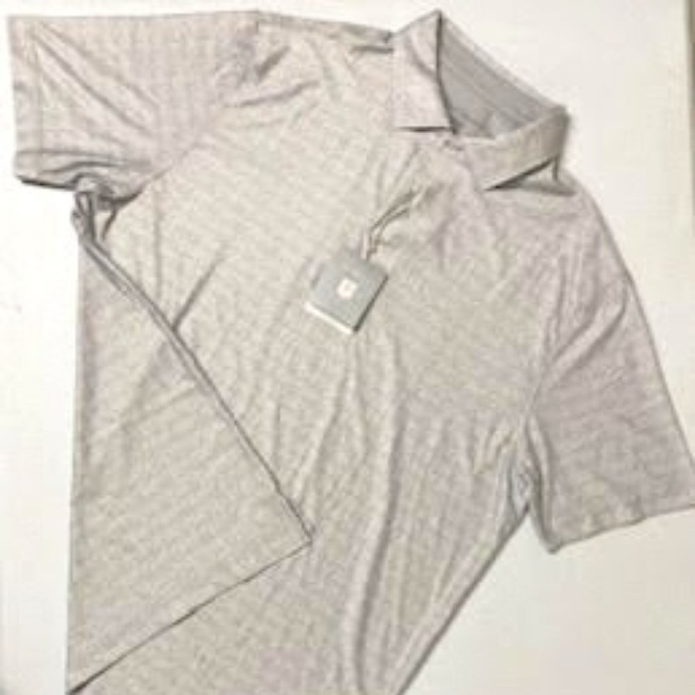 $94 hickey Freeman Short Sleeve Golf Polo Light Grey G22Z220G